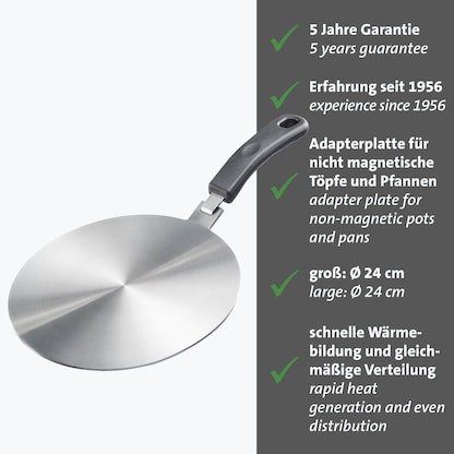 Artikelbild 4 für WESTMARK Induktion-Adapterplatte silber Ø 24,0 cm, 1 St., Artikelnummer 996797