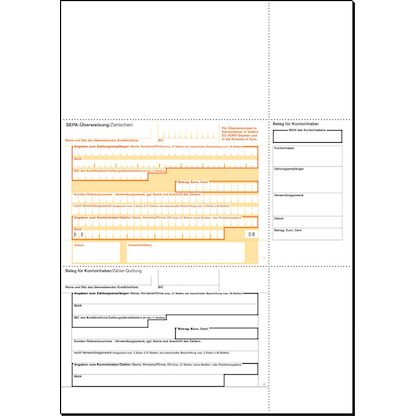 Artikelbild 2 für SIGEL SEPA-Überweisungsschein/-Zahlschein Bankformulare ZV570, 100 Blatt, Artikelnummer 473629