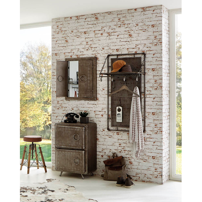 Artikelbild 4 für HAKU Möbel Wandgarderobe 15889 anthrazit Metall 9 Haken 60,0 x 120,0 cm, Artikelnummer 551113
