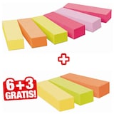 Artikelbild 1 für 6 + 3 GRATIS: Post-it® Page Marker neon Haftmarker farbsortiert 6x 100 Streifen + GRATIS 3x 100 Streifen, Artikelnummer 252635