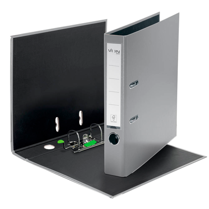 Artikelbild 2 für VON LEITZ Ordner grau Karton 5,0 cm DIN A4, 1 St., Artikelnummer 635769