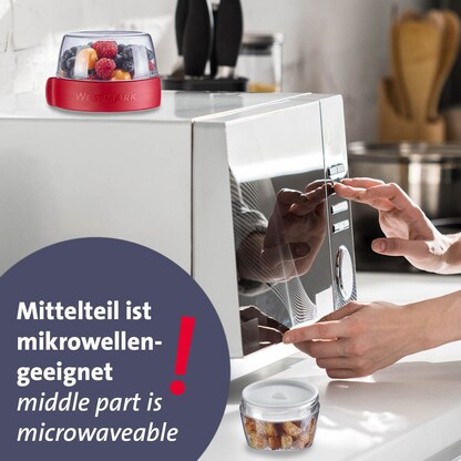 Artikelbild 4 für WESTMARK Speisebehälter weiß/rot 1150,0 ml, 1 St., Artikelnummer 996823