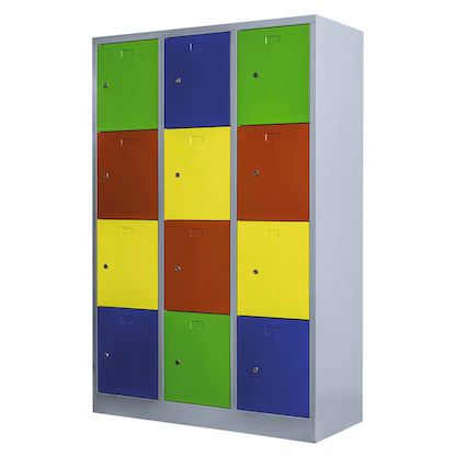 Artikelbild 4 für ClassiX Schließfachschrank lichtgrau, bunt X-523432, 12 Schließfächer 118,5 x 50,0 x 180,0 cm, Artikelnummer 831375