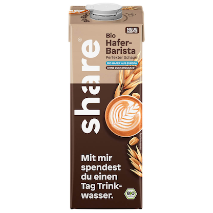 Artikelbild 2 für share BARISTA Bio-Haferdrink 8x 1,0 l, Artikelnummer 191336