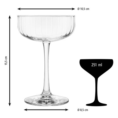 Artikelbild 3 für Libbey® Trinkglas Coupe Linear 251,0 ml, 12 St., Artikelnummer 645331