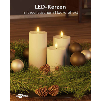 Artikelbild 9 für goobay LED-Kerzen weiß, 3 St., Artikelnummer 725422