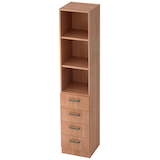 Artikelbild 1 für HAMMERBACHER Regalschrank 7600 SG, V7600/N/N/SG nussbaum 40,6 x 42,0 x 200,4 cm, 1 St., Artikelnummer 859898