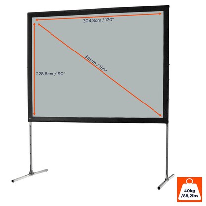 Artikelbild 2 für celexon Faltrahmenleinwand für Rückprojektion Mobil Expert 4:3, 305 x 229 cm Projektionsfläche, Artikelnummer 695021