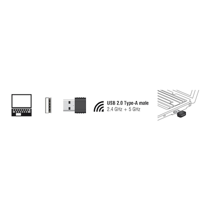 Artikelbild 2 für DeLOCK 12461 WLAN-Stick, 1 St., Artikelnummer 893782