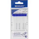 Artikelbild 1 für WESTCOTT Kugelschreiberminen XB blau, 10 St., Artikelnummer 333589