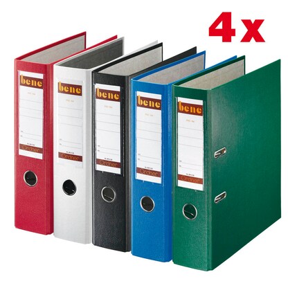 Artikelbild für bene No1 POWER Ordner farbsortiert Kunststoff 8,0 cm DIN A4, 20 St., Artikelnummer 185314