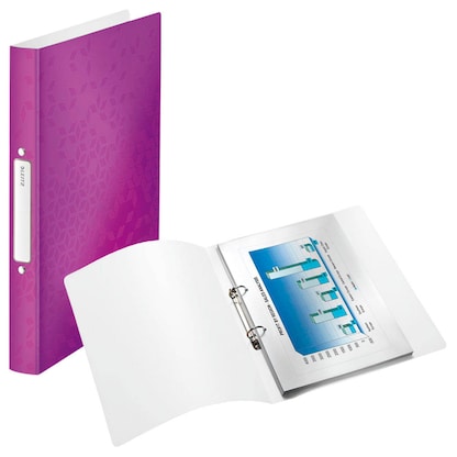 Artikelbild für LEITZ WOW Ringbuch 2-Ringe violett-metallic 3,2 cm DIN A4, 1 St., Artikelnummer 401543