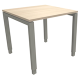 Artikelbild 1 für fm Sidney höhenverstellbarer Schreibtisch akazie rechteckig, 4-Fuß-Gestell Quadratrohr silber 80,0 x 80,0 cm, Artikelnummer 353187