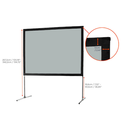 Artikelbild 3 für celexon Faltrahmenleinwand für Rückprojektion Mobil Expert 4:3, 305 x 229 cm Projektionsfläche, Artikelnummer 695021
