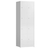 Artikelbild 1 für ClassiX Schließfachschrank signalweiß X-520427, 8 Schließfächer 59,0 x 50,0 x 180,0 cm, Artikelnummer 188787