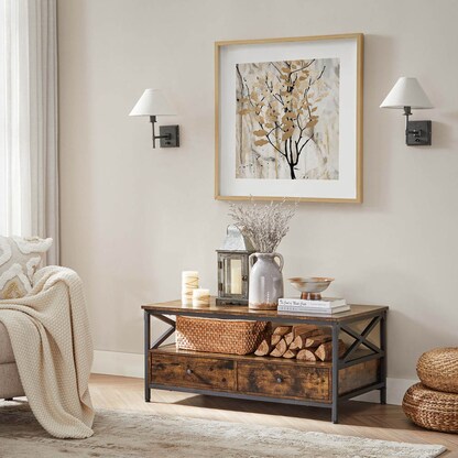 Artikelbild 8 für VASAGLE Couchtisch rechteckig Spanplatte braun 100,0 x 55,0 x 45,0 cm, 1 St., Artikelnummer 289829