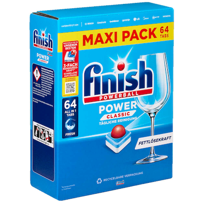 Artikelbild 6 für finish POWERBALL POWER CLASSIC ALL IN 1 Spülmaschinentabs 64 St., Artikelnummer 539959