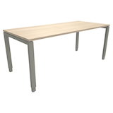 Artikelbild 1 für fm Sidney höhenverstellbarer Schreibtisch akazie rechteckig, 4-Fuß-Gestell Quadratrohr silber 180,0 x 80,0 cm, Artikelnummer 353191