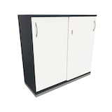 Artikelbild 1 für fm Schiebetürenschrank Sidney, 4260429766024 weiß, lavagrau 2 Fachböden 120,0 x 44,2 x 113,3 cm, Artikelnummer 413052