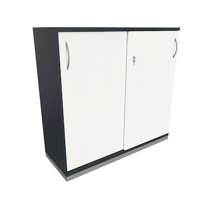 Artikelbild für fm Schiebetürenschrank Sidney, 4260429766024 weiß, lavagrau 2 Fachböden 120,0 x 44,2 x 113,3 cm, Artikelnummer 413052