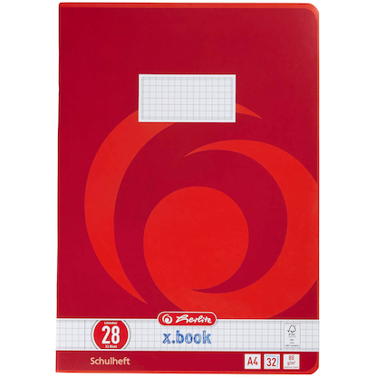 Artikelbild 4 für herlitz Schulheft x.book Lineatur 28 kariert DIN A4 Innen- und Außenrand, 32 Blatt, 1 St., Artikelnummer 891657