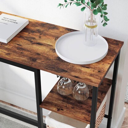 Artikelbild 8 für VASAGLE Bistrotisch rechteckig Spanplatte braun 110,0 x 40,0 x 90,0 cm, 1 St., Artikelnummer 290456