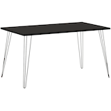 Artikelbild 1 für MÖBELPARTNER Hank Schreibtisch schwarz rechteckig, 4-Fuß-Gestell schwarz 140,0 x 80,0 cm, Artikelnummer 336809