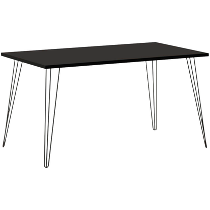 Artikelbild für MÖBELPARTNER Fynn Schreibtisch schwarz rechteckig, 4-Fuß-Gestell schwarz 120,0 x 80,0 cm, Artikelnummer 323976