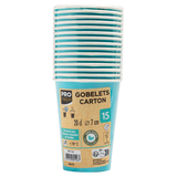 Artikelbild 1 für PROnappe Einweg-Kaffeebecher türkis 200,0 ml, 15 St., Artikelnummer 346199