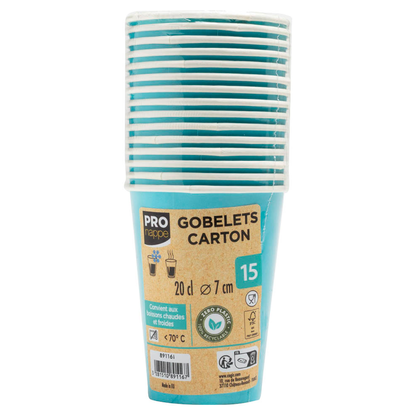 Artikelbild für PROnappe Einweg-Kaffeebecher türkis 200,0 ml, 15 St., Artikelnummer 346199
