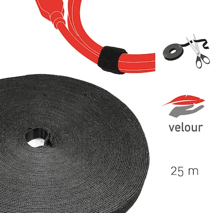 Artikelbild 2 für LABEL THE CABLE Klettband ROLL STRAP PRO schwarz 25,0 m x 1,6 cm, 1 St., Artikelnummer 654626