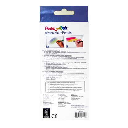 Artikelbild 4 für Pentel Arts Aquarellstifte farbsortiert, 1 Set, Artikelnummer 871280