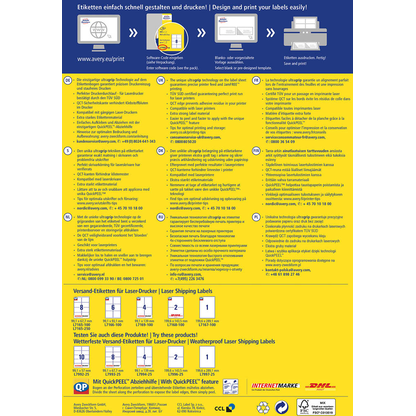 Artikelbild 3 für AVERY Zweckform Versandetiketten L7167-100 weiß 199,6 x 289,1 mm, 100 Blatt, Artikelnummer 358051