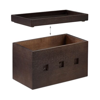 Artikelbild für relaxdays Kabelbox 25,5 cm braun, Artikelnummer 762581