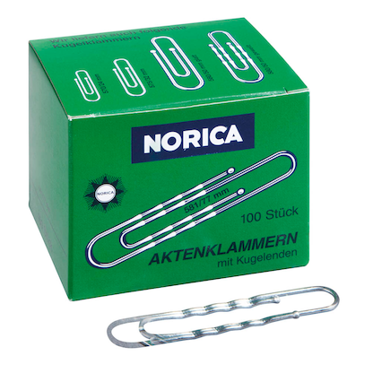 Artikelbild für ALCO Aktenklammern NORICA silber galvanisiert, 100 St., Artikelnummer 820593