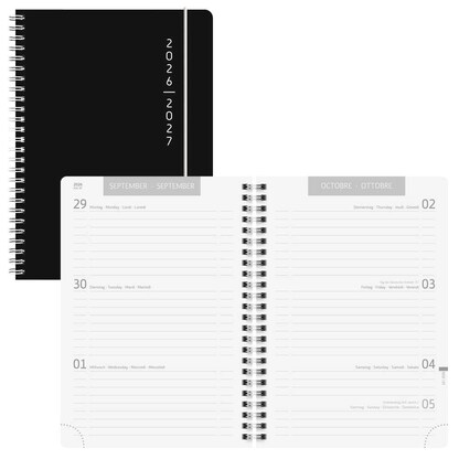 Artikelbild für BRUNNEN Schülerkalender Plain Black 2026/2027 schwarz, 1 St., Artikelnummer 805006