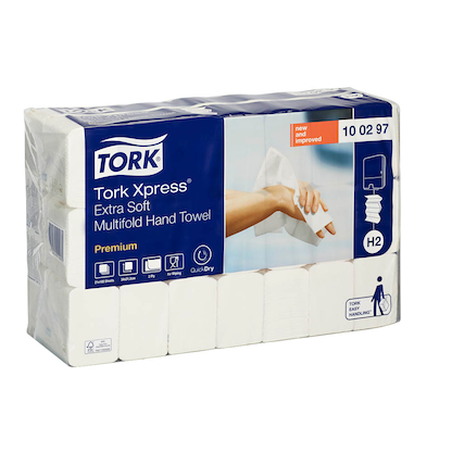 Artikelbild 5 für TORK Papierhandtücher 100297 Xpress® H2 Premium Extra Soft Interfold-Falzung 2-lagig 2.100 Tücher, Artikelnummer 204537