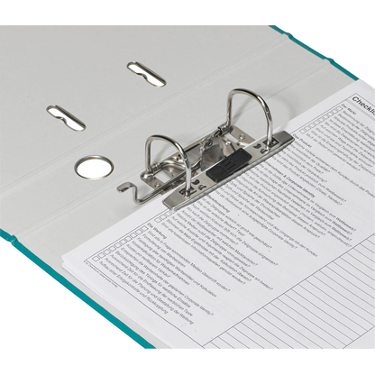 Artikelbild 3 für DONAU Klassik Ordner türkis Karton 5,0 cm DIN A4, 1 St., Artikelnummer 345561