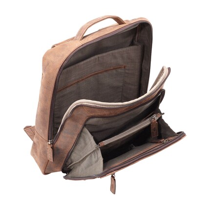 Artikelbild 2 für PRIDE & SOUL Rucksack JESTER Leder braun, Artikelnummer 381027