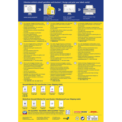 Artikelbild 3 für AVERY Zweckform Versandetiketten L7165-100 weiß 99,1 x 67,7 mm, 100 Blatt, Artikelnummer 358028