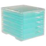 Artikelbild 1 für styro Schubladenbox styroswingbox light aqua 275-8430.25224, DIN A4 mit 5 Schubladen, 1 St., Artikelnummer 821872