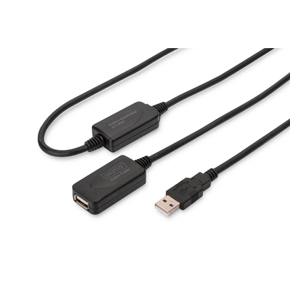 Artikelbild für DIGITUS USB-A/USB-A Kabel DA-73102 20,0 m schwarz, 1 St., Artikelnummer 381339