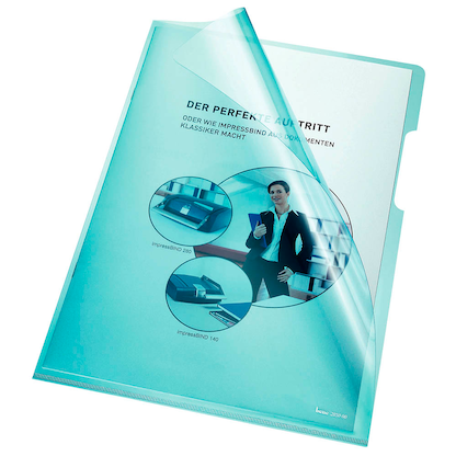 Artikelbild 2 für bene Sichthüllen DIN A4 blau glatt 0,15 mm, 100 St., Artikelnummer 839829