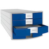 Artikelbild 1 für HAN Schubladenbox Impuls blau 1012-14D, DIN A4 mit 4 Schubladen, 1 St., Artikelnummer 817304