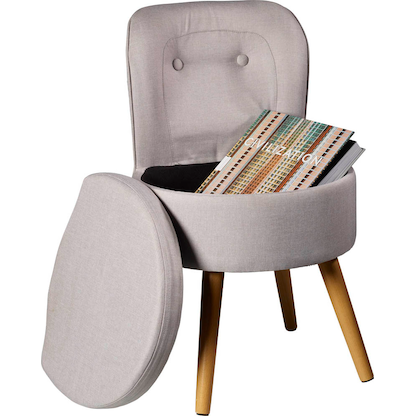 Artikelbild 2 für Echtwerk Sessel Vince hellgrau buche Stoff 42,0 x 42,0 x 71,0 cm, 1 St., Artikelnummer 161957