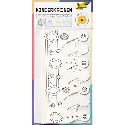 Artikelbild für folia Bastelset Kindermasken weiß, Artikelnummer 478962