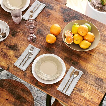 Artikelbild 7 für VASAGLE Bistrotisch rechteckig Spanplatte braun 109,0 x 60,0 x 100,0 cm, 1 St., Artikelnummer 291298