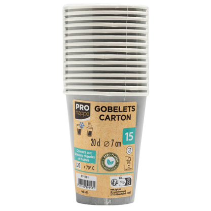 Artikelbild für PROnappe Einweg-Kaffeebecher grau 200,0 ml, 15 St., Artikelnummer 346316