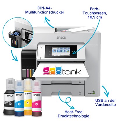 Artikelbild 9 für EPSON EcoTank Pro ET-5885 4 in 1 Tintenstrahl-Multifunktionsdrucker grau, Artikelnummer 533362