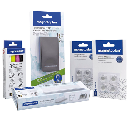 Artikelbild 2 für magnetoplan Glas-Magnettafel Zubehör-Set 14 Teile, Artikelnummer 172897